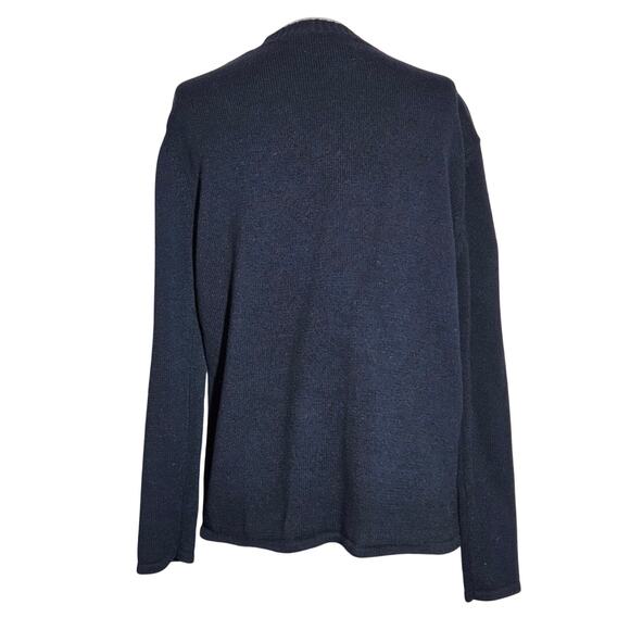 Anthropologie Cousin Johnny Knit Cardigan with Striped Applique Size XL - Picture 2 of 3